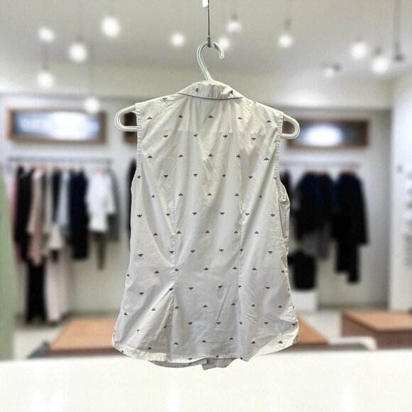 Twik White Sleeveless Top with Bees - Size S - Picture 4 of 4